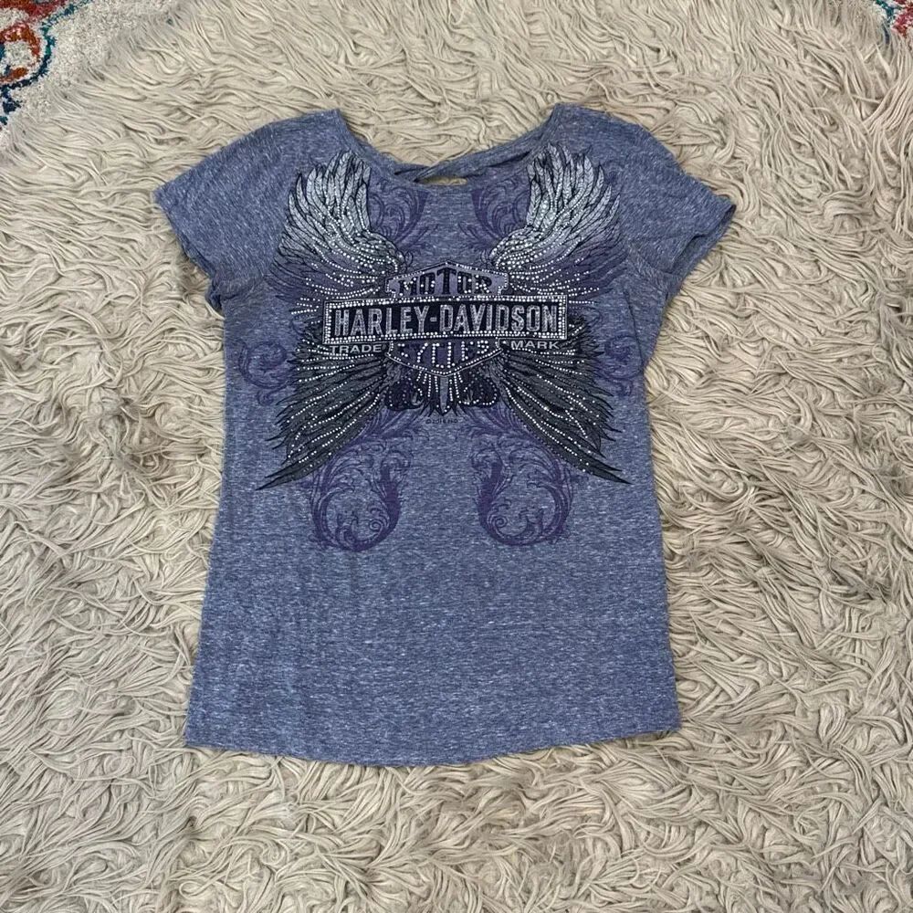 Harley Davidson rhinestone T-shirt